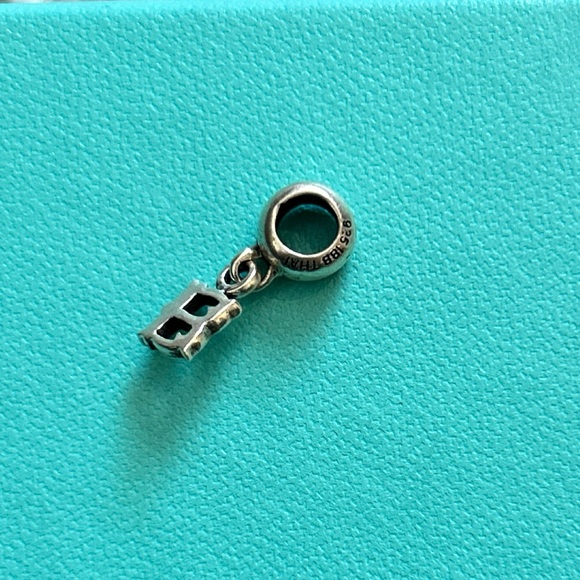 Pandora Silver Initial 'B' Charm Pendant - Picture 3 of 3